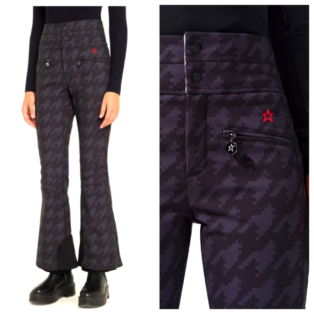 Perfect Moment Aurora High Waist Ski Pants Houndstooth Black
